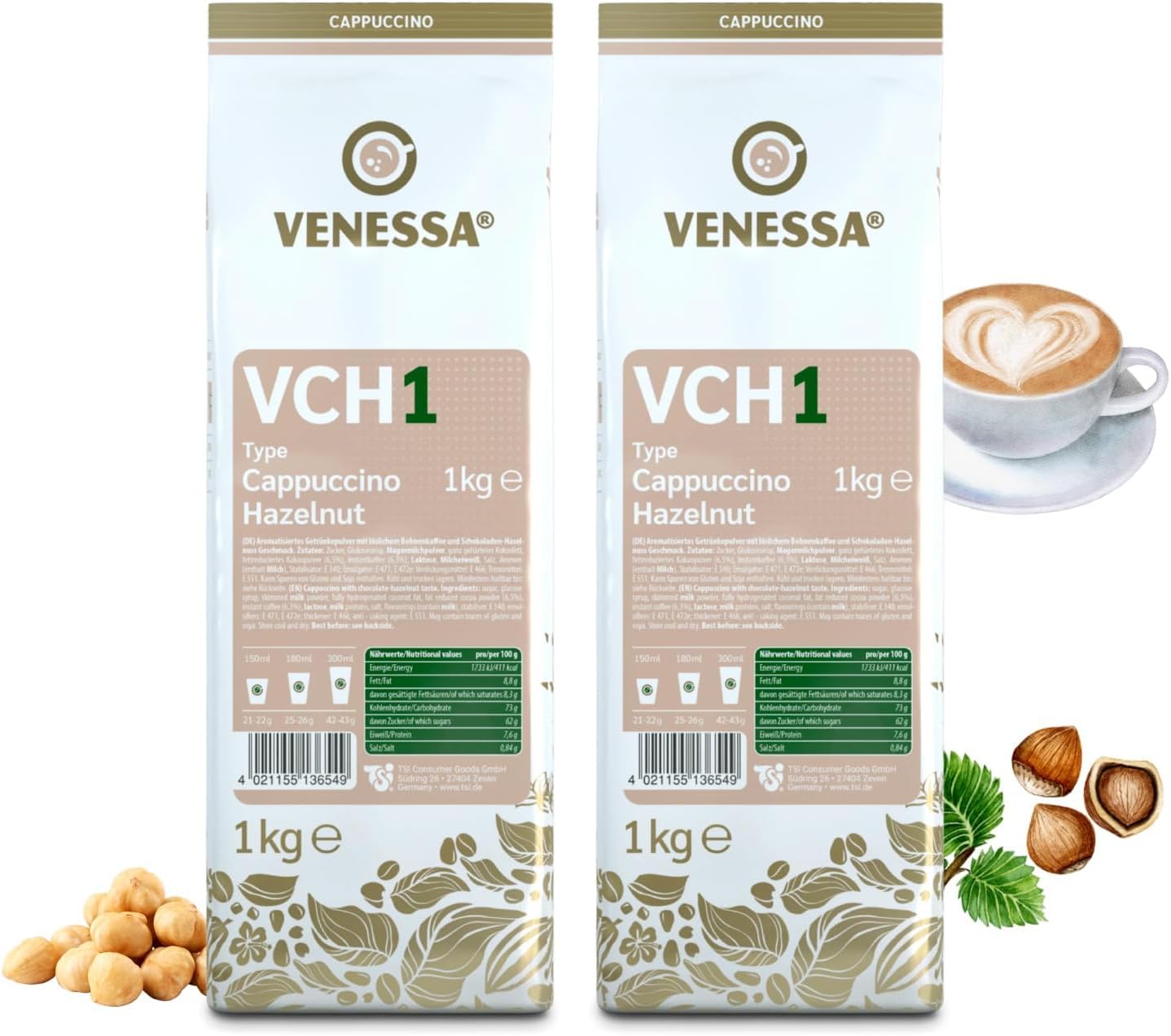 VENESSA Cappuccino Hazelnut VCH1 1kg