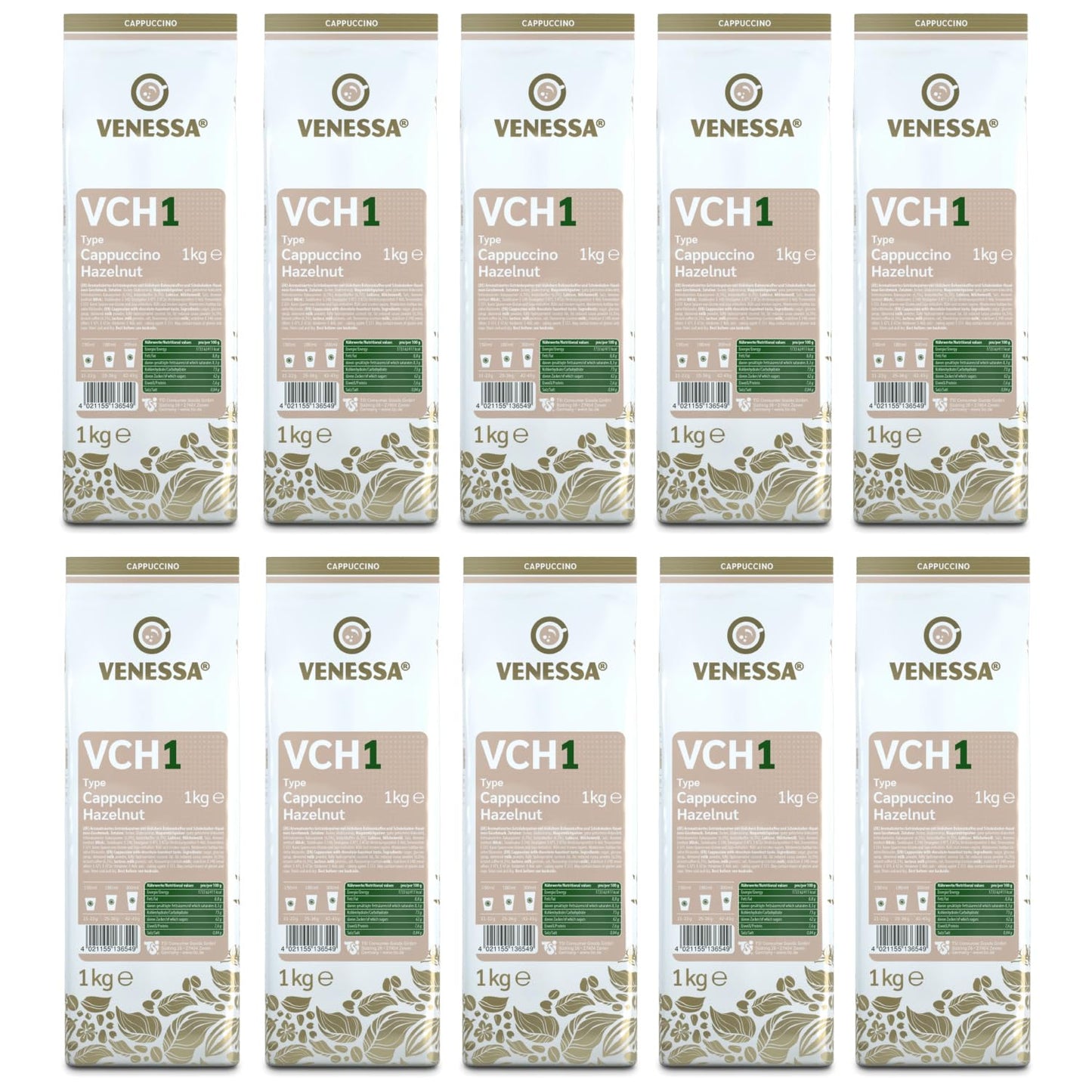 VENESSA Cappuccino Hazelnut VCH1 (10 x 1kg)