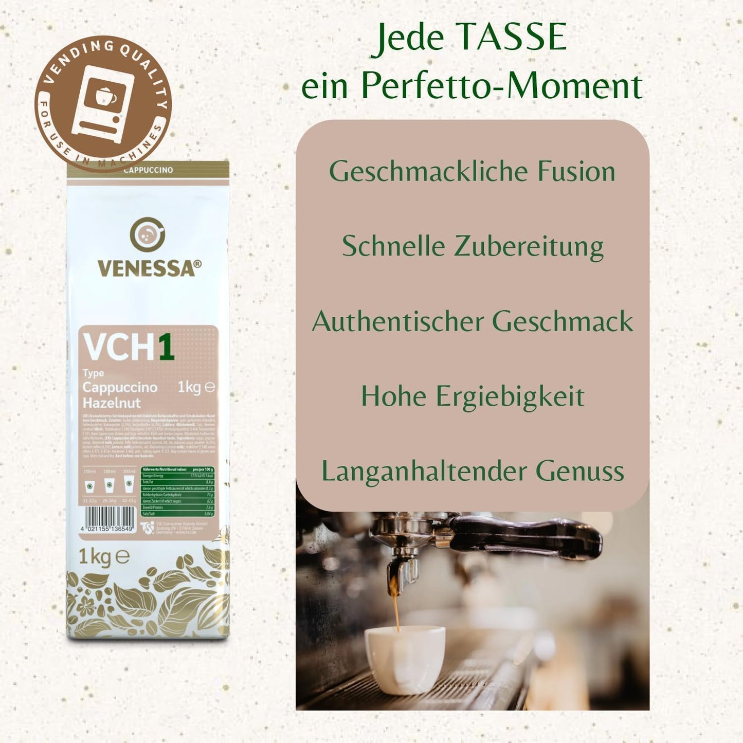 VENESSA Cappuccino Hazelnut VCH1 1kg