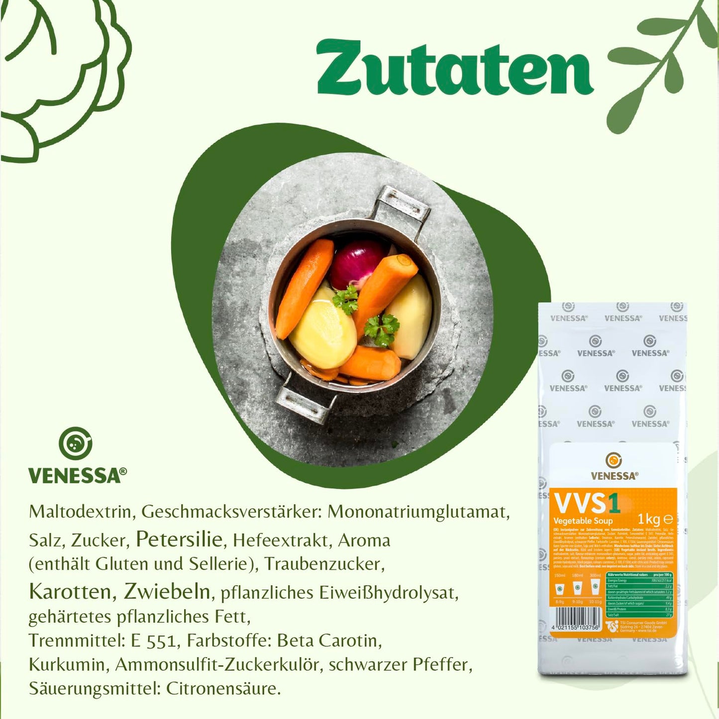 VENESSA Vegetable Soup VVS1 1kg