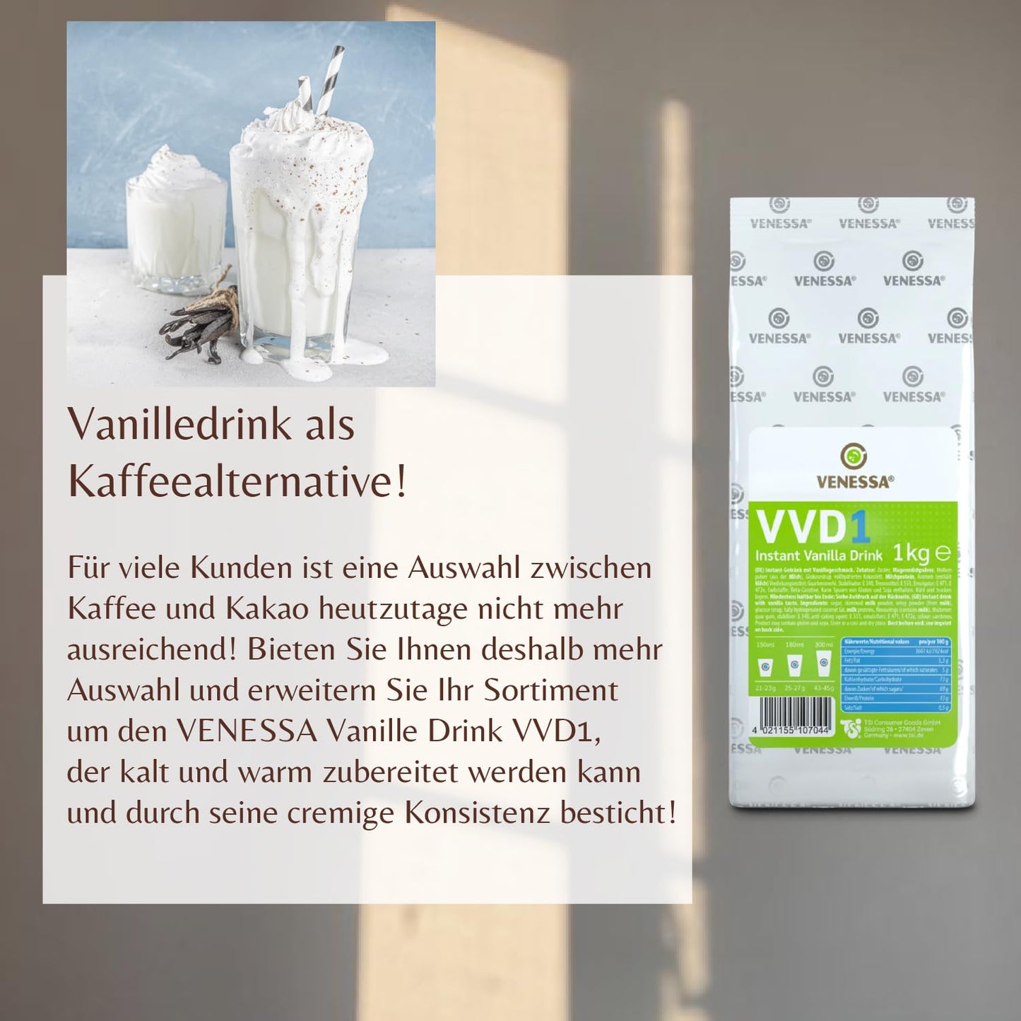 VENESSA Vanilla Drink VVD1 (10 x 1kg)
