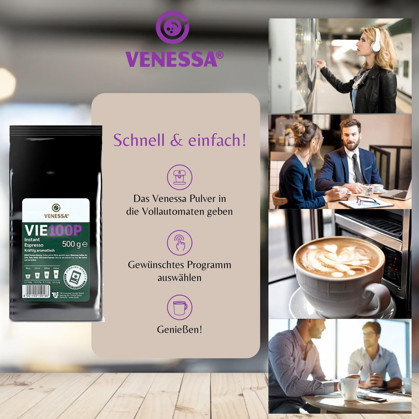 VENESSA Instant Espresso VIE 100P 500g