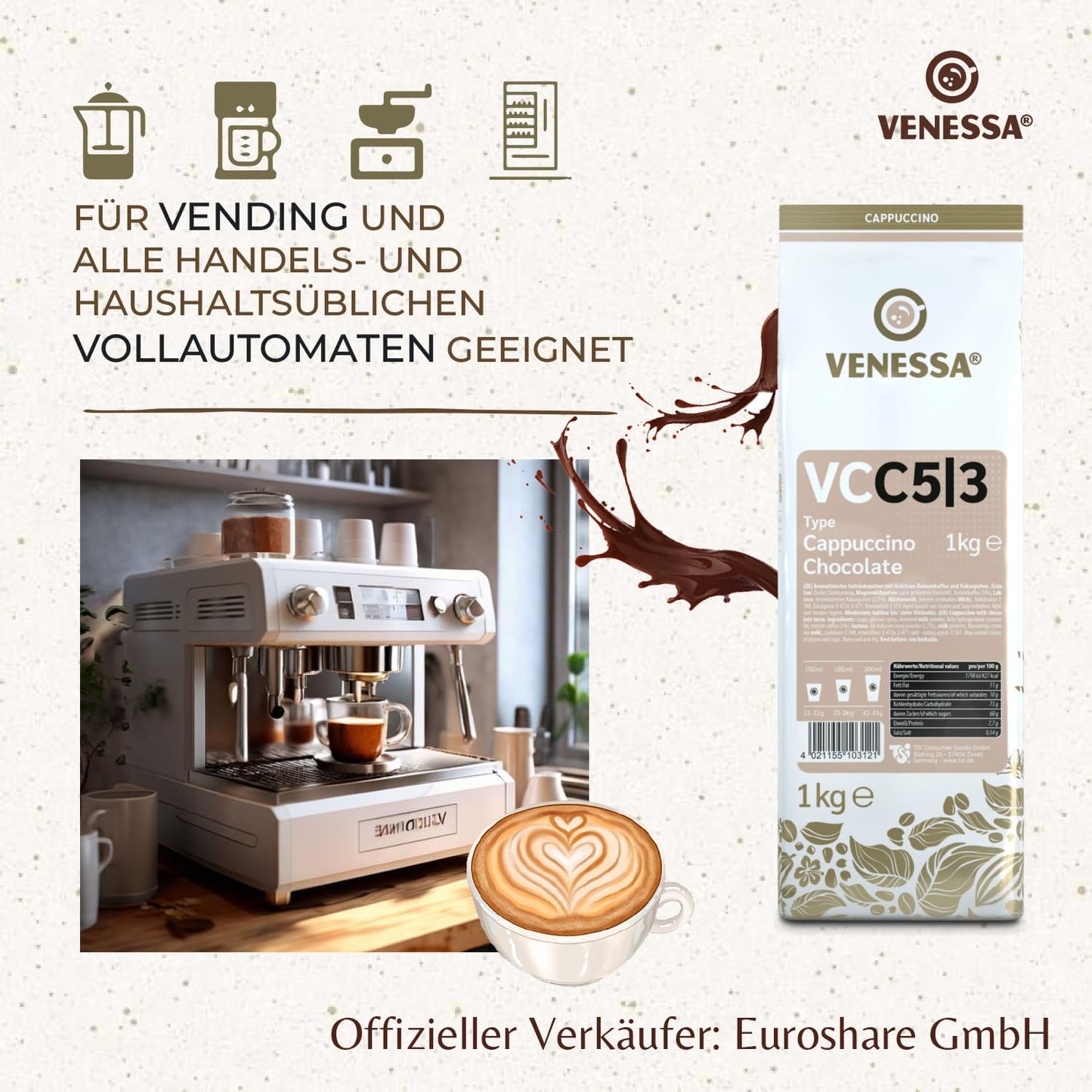 VENESSA Cappuccino Chocolate VC5/3 1kg