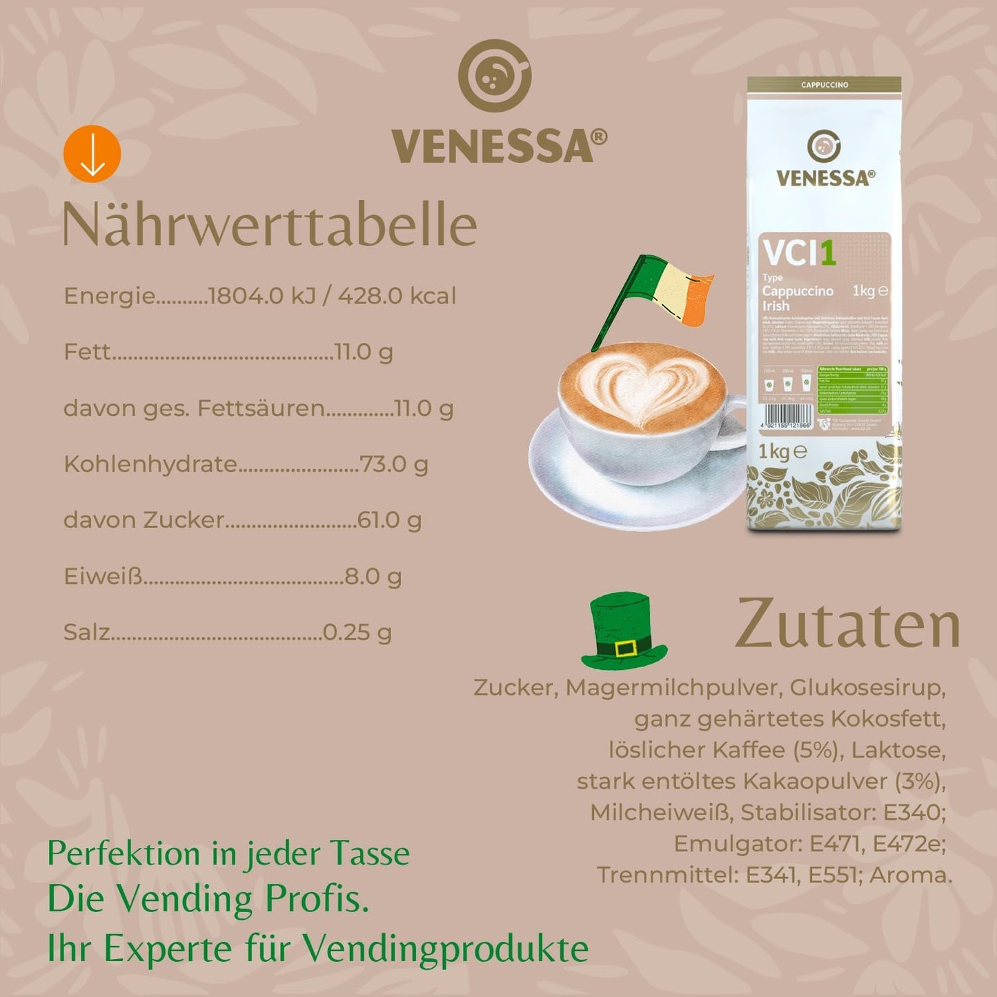 VENESSA Cappuccino Irish VCI1 1kg