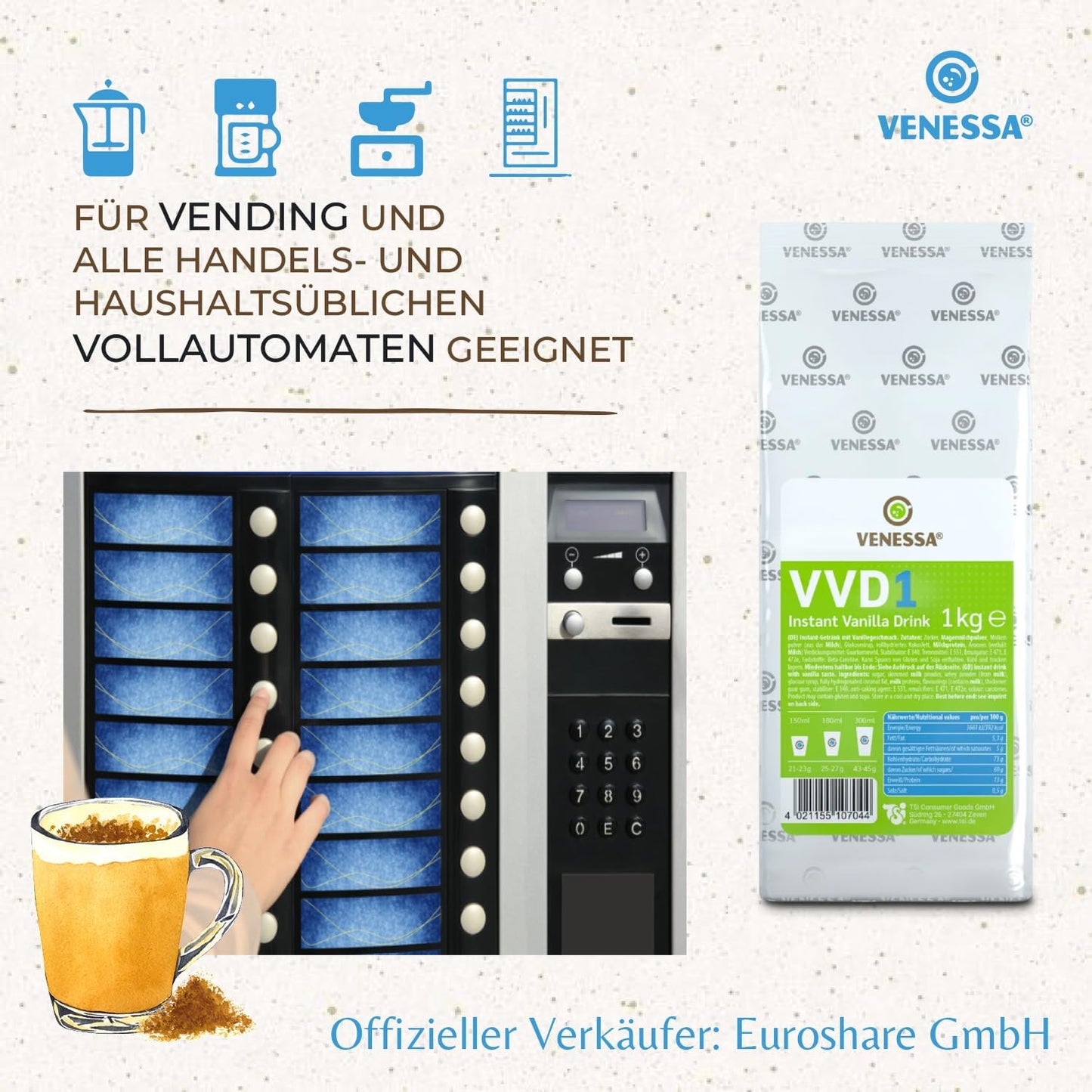 VENESSA Vanilla Drink VVD1 1kg