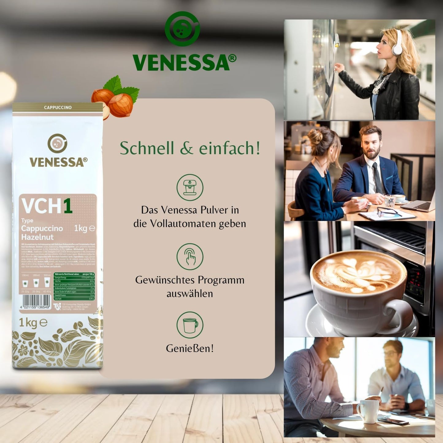 VENESSA Cappuccino Hazelnut VCH1 1kg