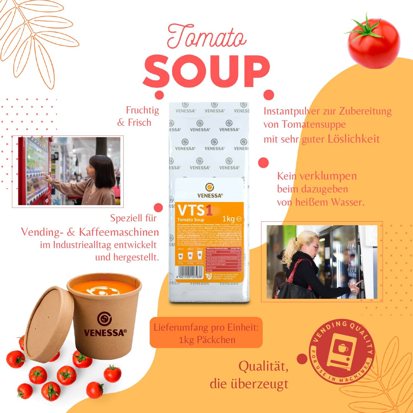 VENESSA Tomato Soup VTS1 (10 x 1kg)