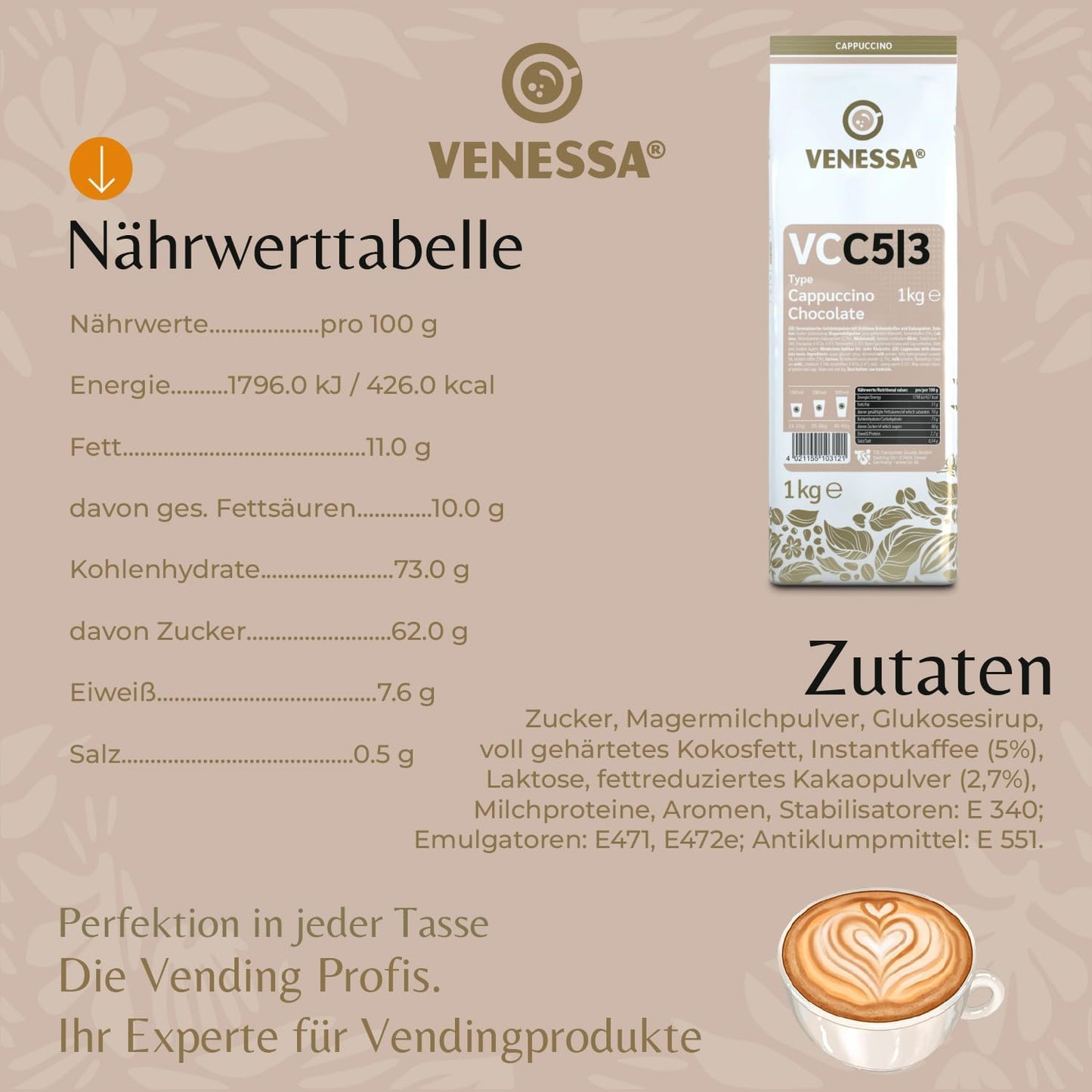VENESSA Cappuccino Chocolate VC5/3 1kg