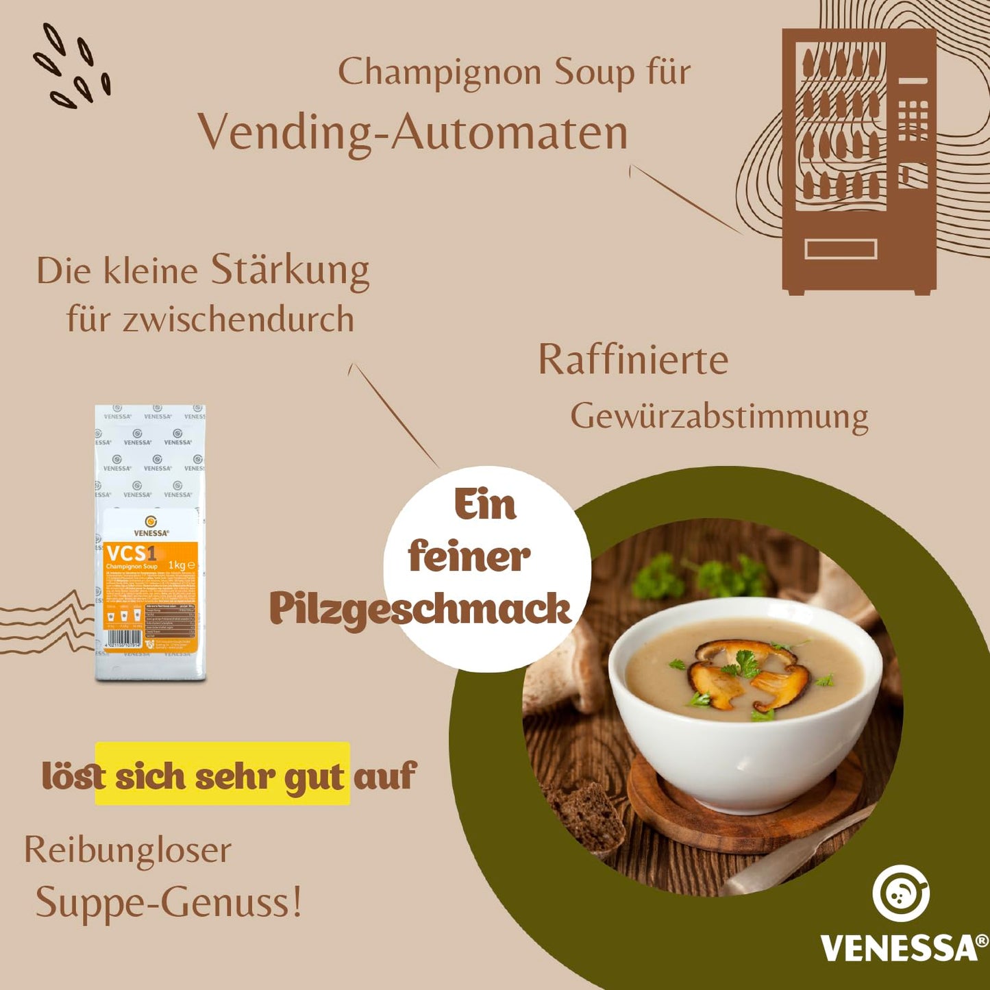 VENESSA Champignon Soup VCS1 (10 x 1kg)