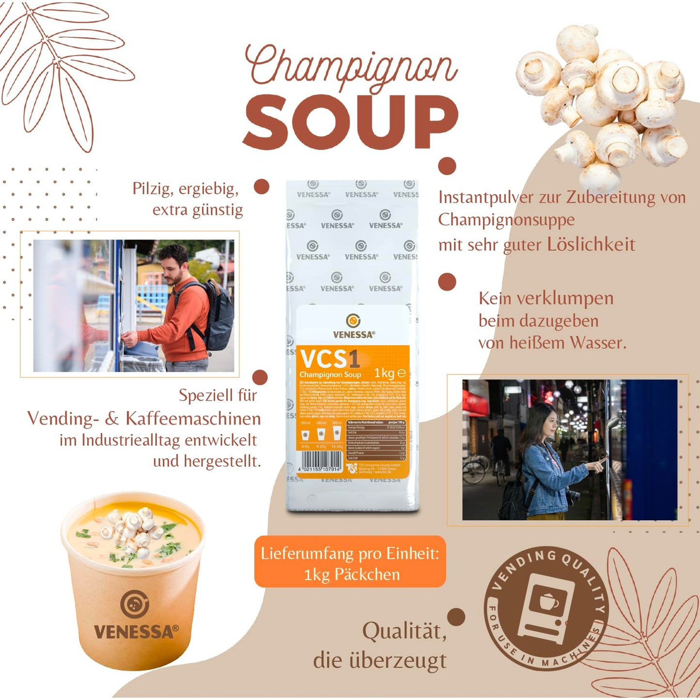 VENESSA Champignon Soup VCS1 (10 x 1kg)
