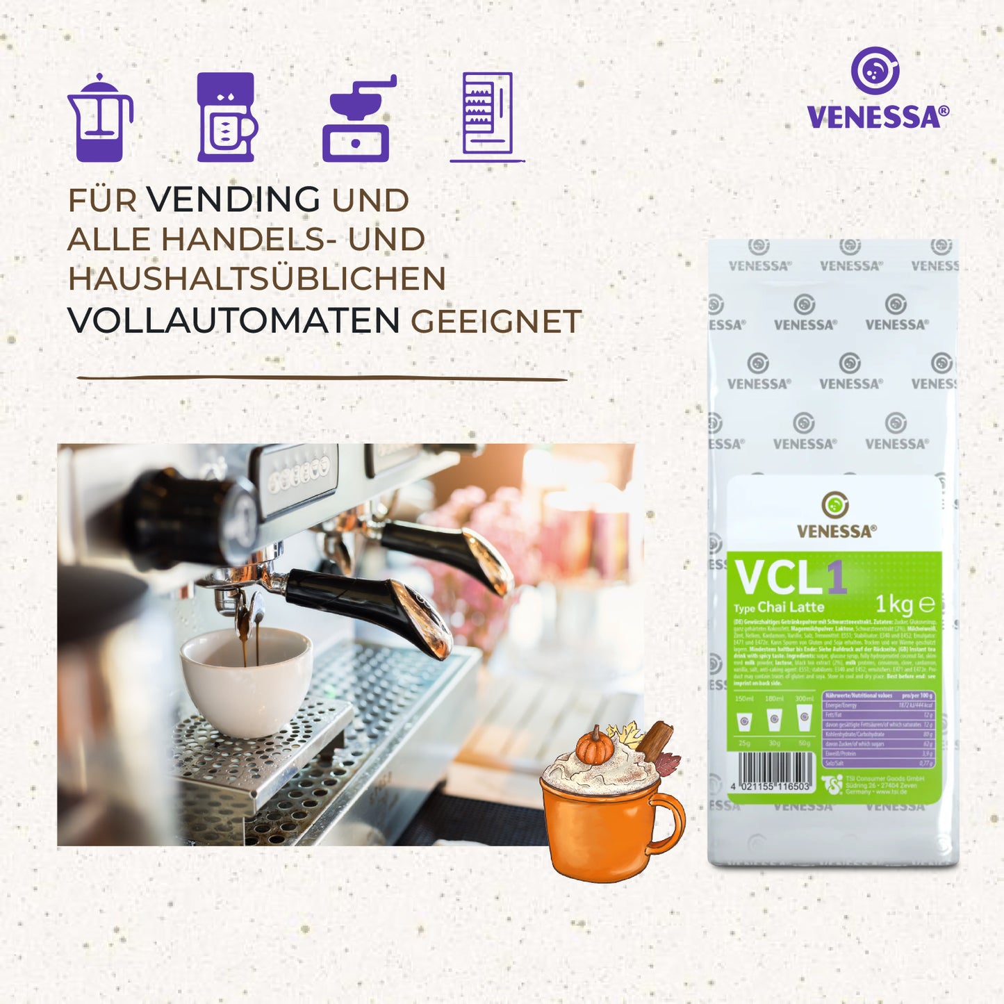 VENESSA VCL1 Chai Latte (1 x 10kg)