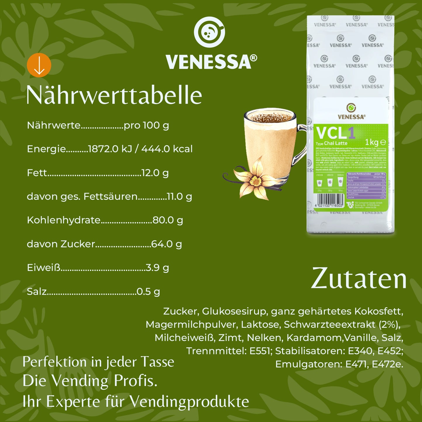 VENESSA VCL1 Chai Latte 1kg