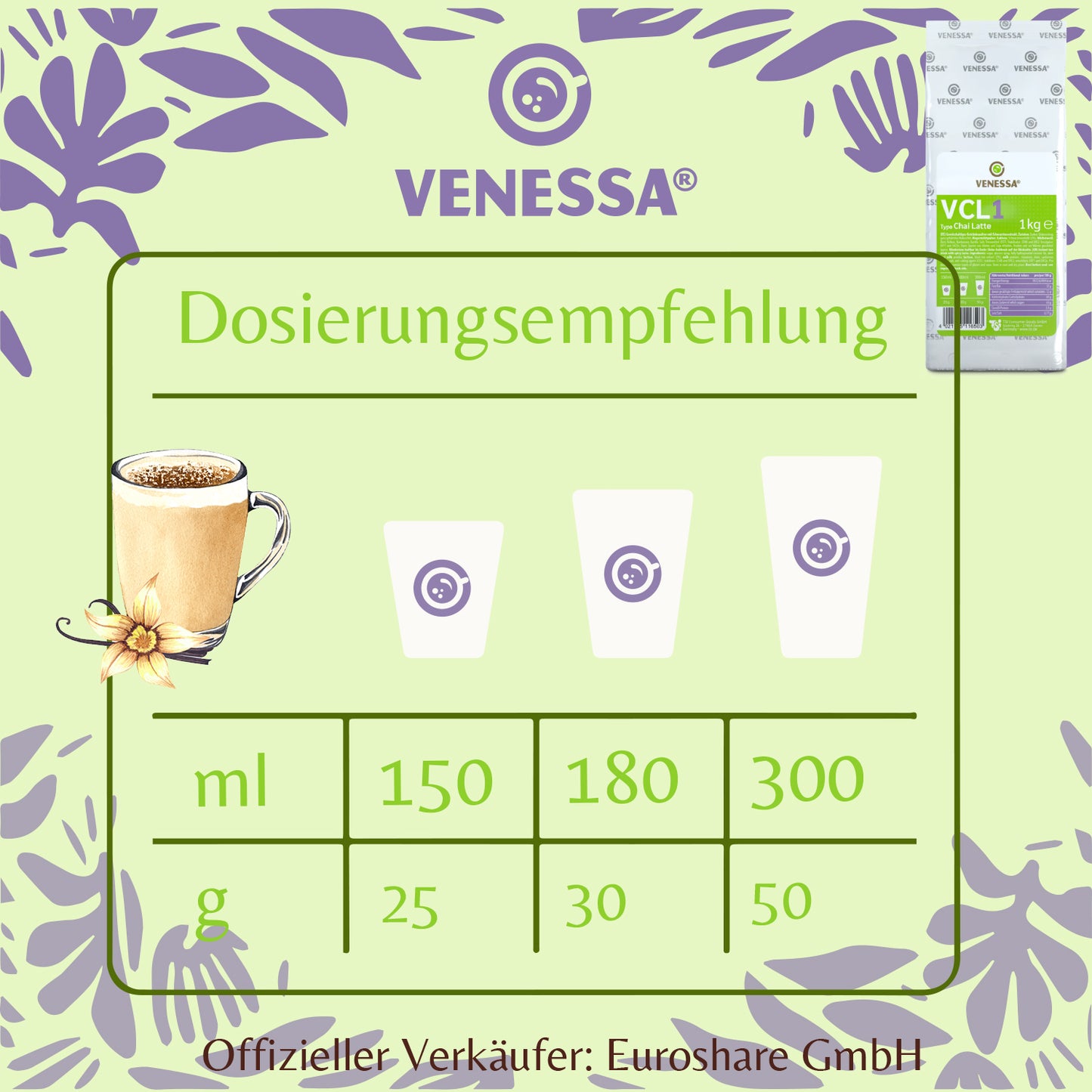VENESSA VCL1 Chai Latte 1kg