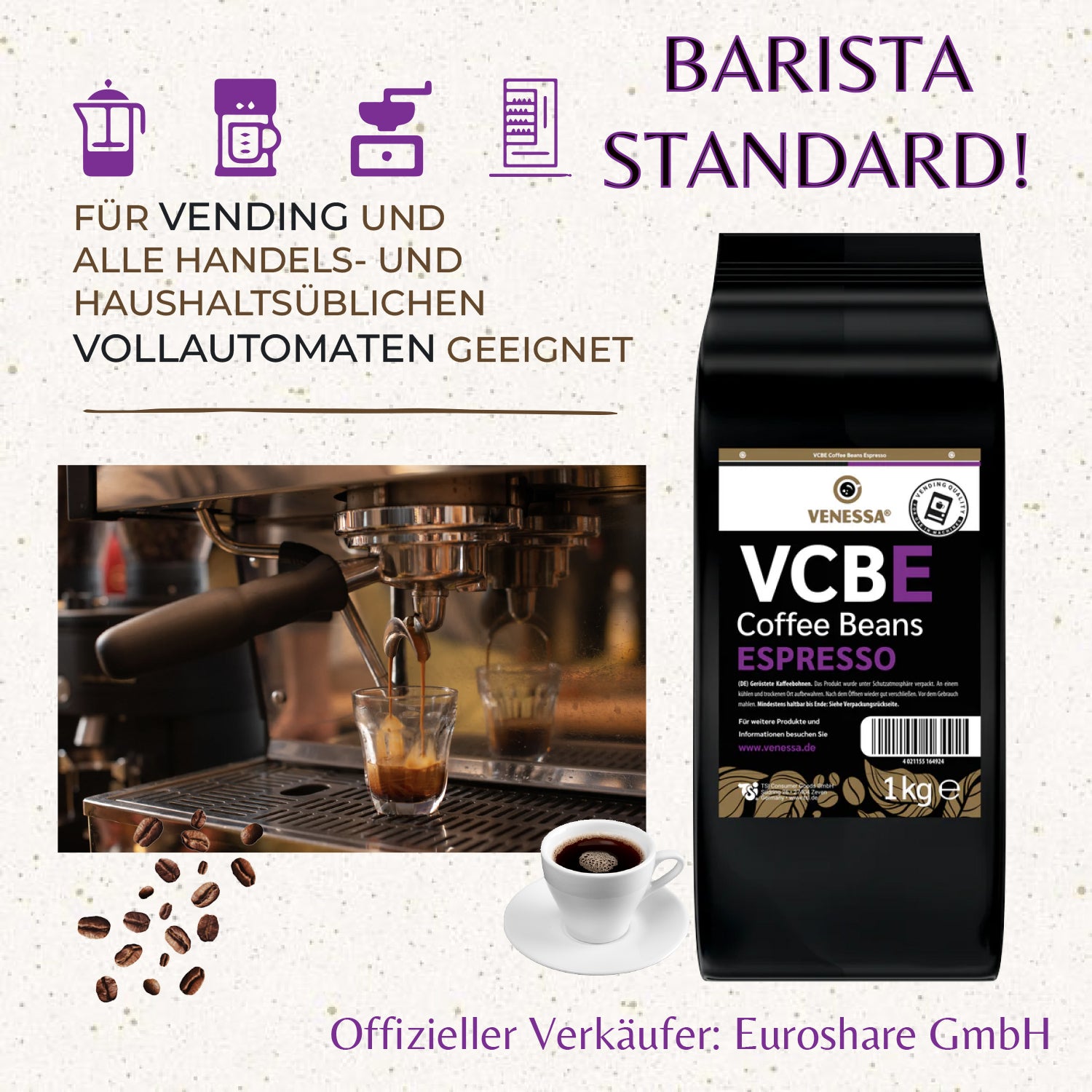 VENESSA VCBE Espressobohnen 1kg