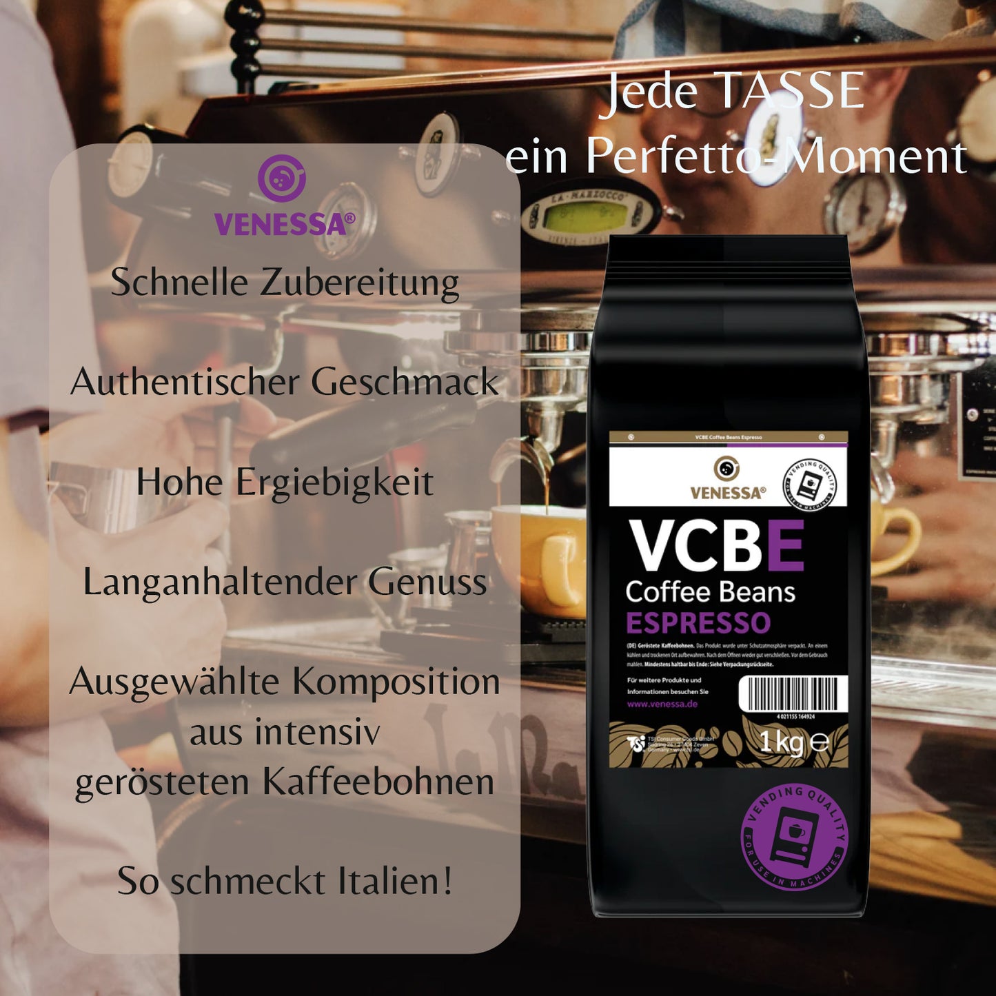 VENESSA VCBE Espressobohnen ( 8 x 1kg)