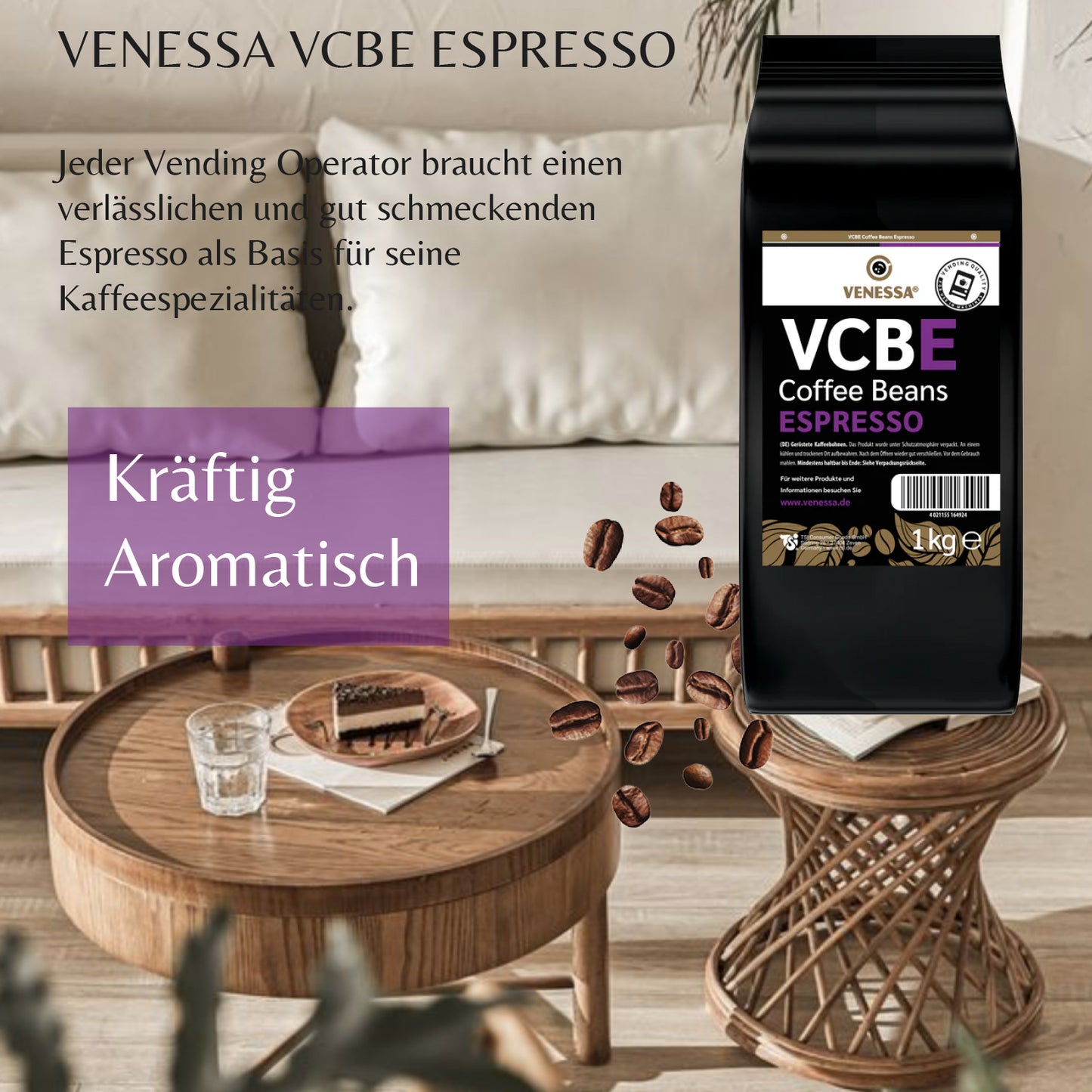 VENESSA VCBE Espressobohnen ( 8 x 1kg)