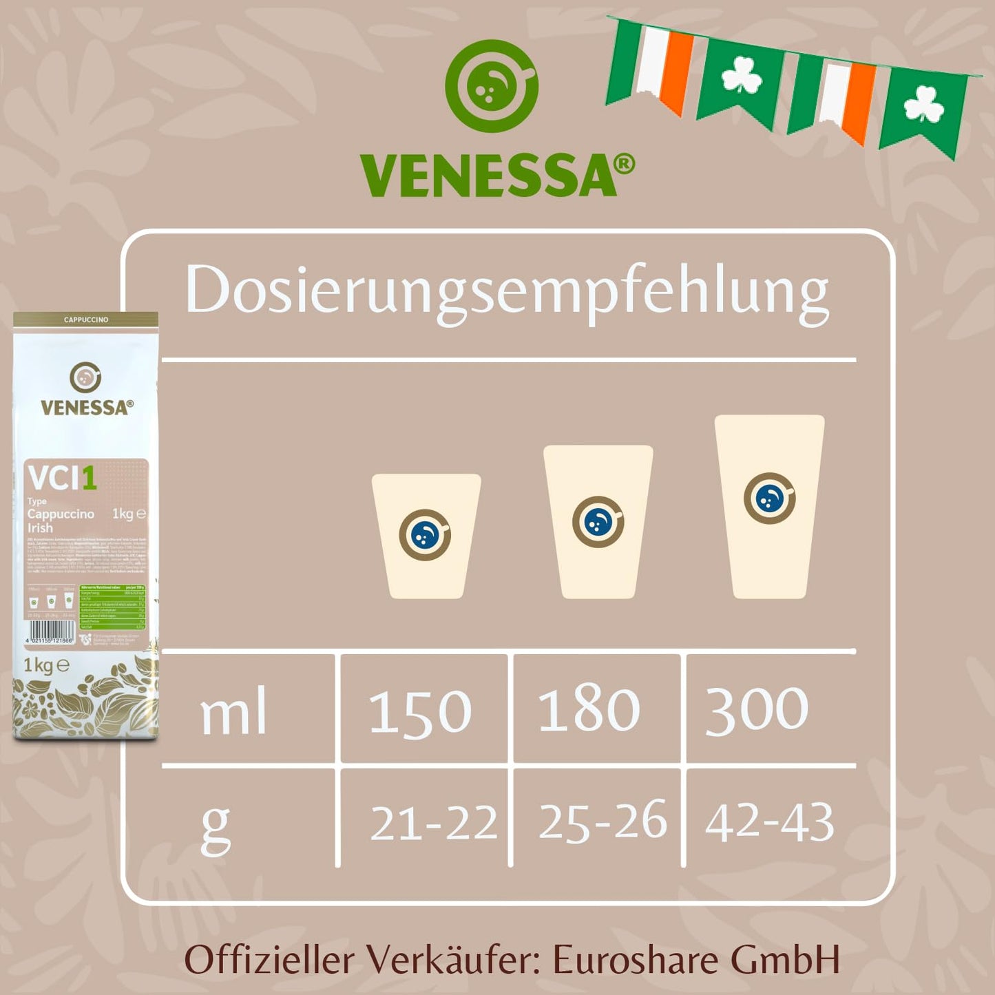 VENESSA Cappuccino Irish VCI1 (10 x 1kg)