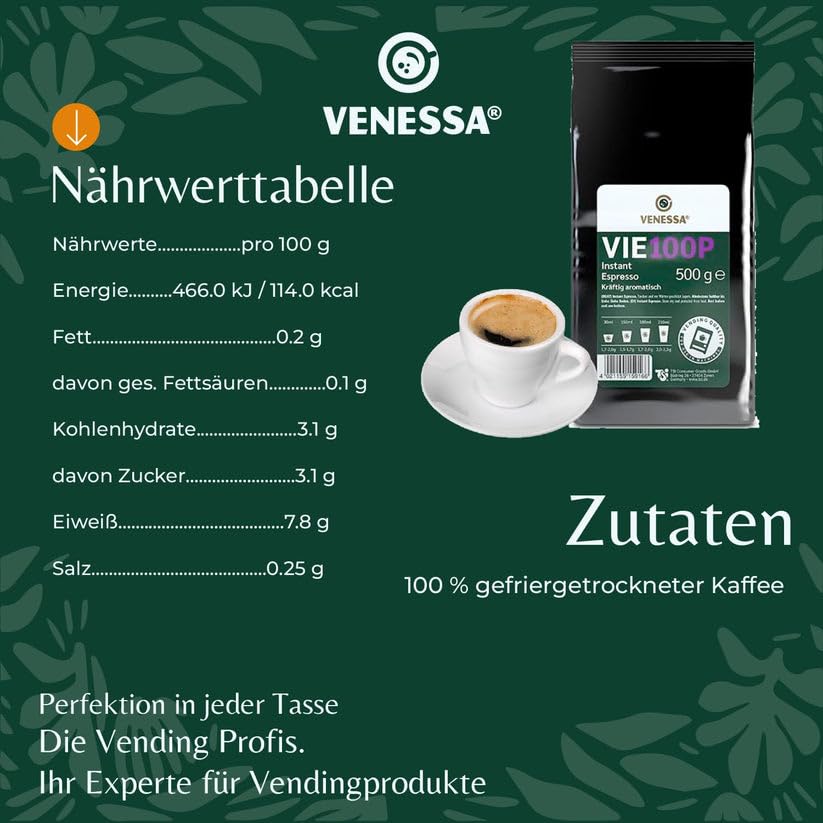 VENESSA Instant Espresso VIE 100P (10 x 500g)