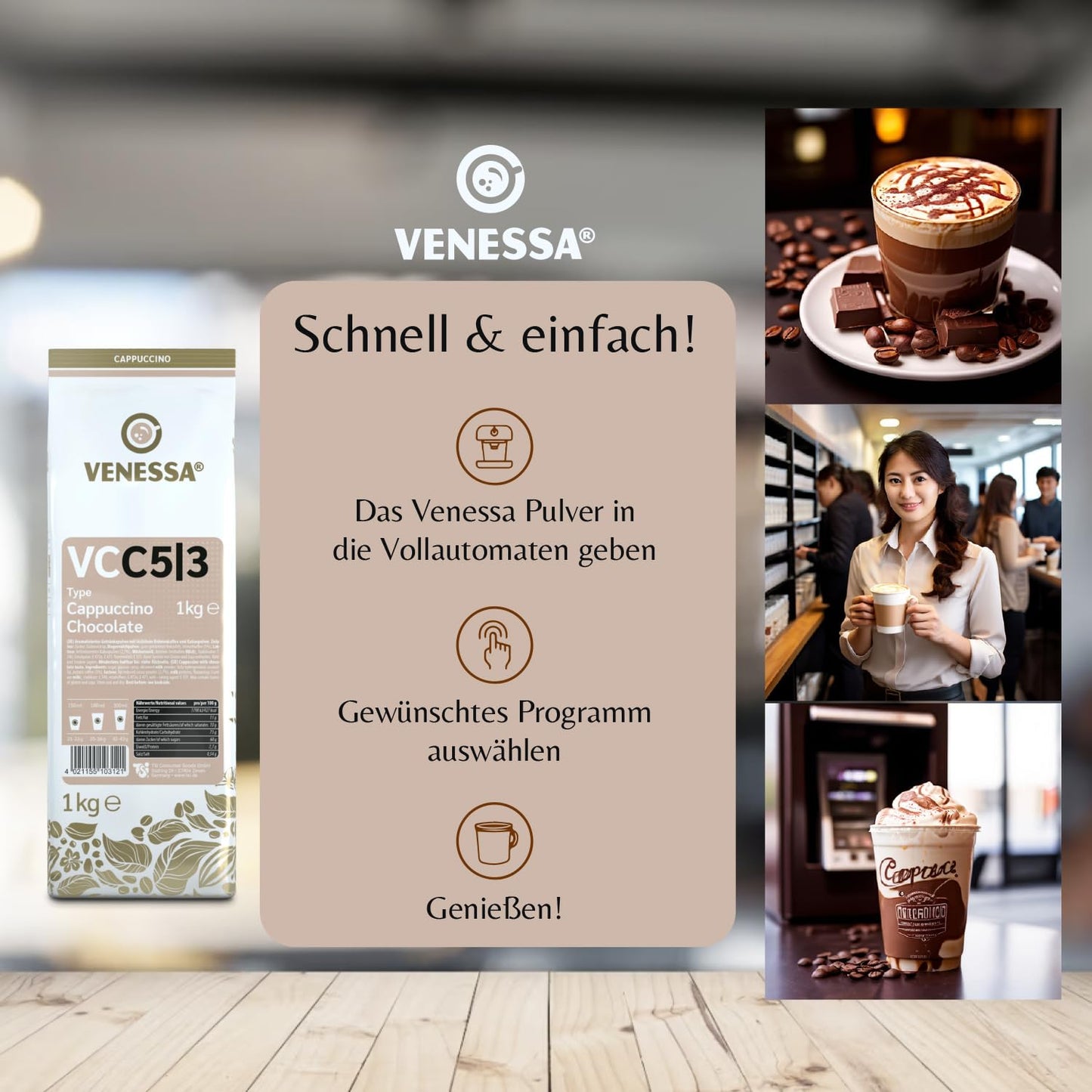 VENESSA Cappuccino Chocolate VC5/3 (10 x 1kg)