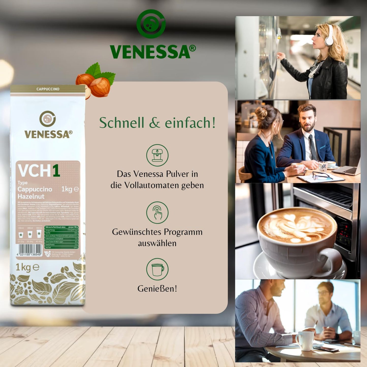 VENESSA Cappuccino Hazelnut VCH1 (10 x 1kg)