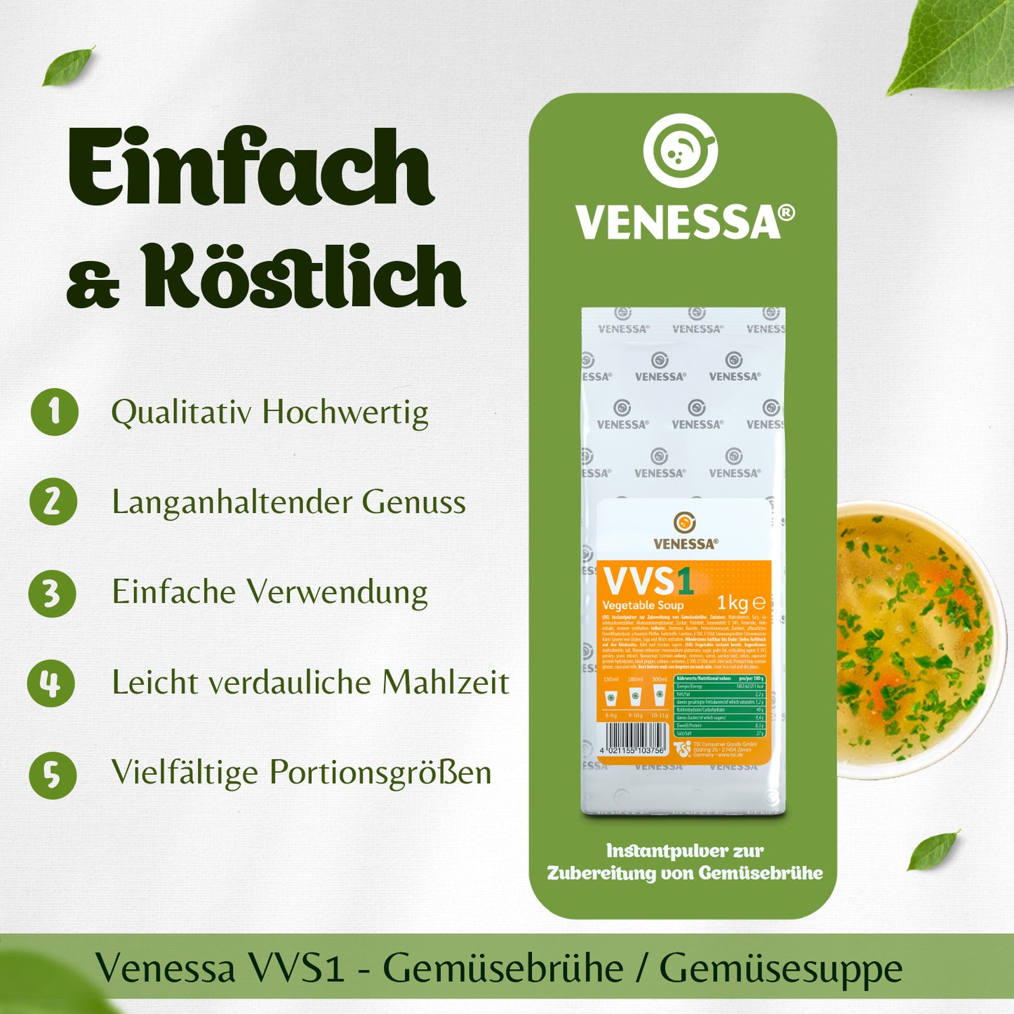 VENESSA Vegetable Soup VVS1 (10 x 1kg)